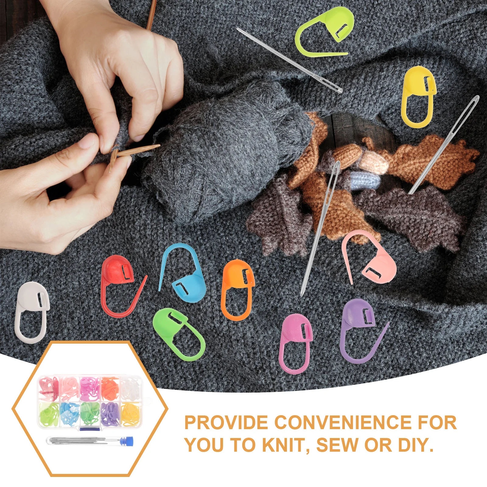 

1Set Plastic Stitch Markers Colorful Reusable Rings for Knitting Crocheting DIY Crafts Knitting Accessories Stitching Tools