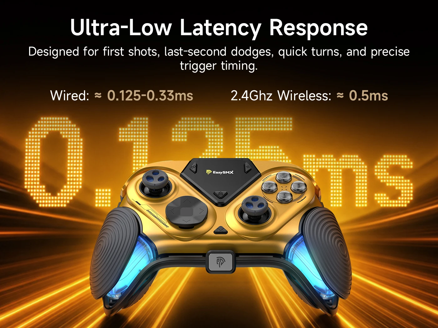 EasySMX D15 3-Modus-Spielcontroller, Gamepad mit TMR-Joystick, RGB-Ladestation für Nintendo Switch, PC, Android, iOS – Detail 4
