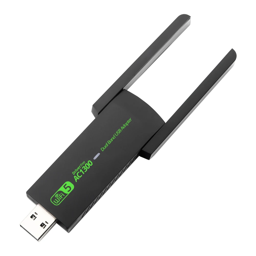 Бесплатный драйвер 1300 Мбит/с Wi-Fi USB-адаптер двухдиапазонный 2,4G/5Ghz Wi-Fi ключ 802.11AC мощная антенна беспроводной приемник для ПК/ноутбука