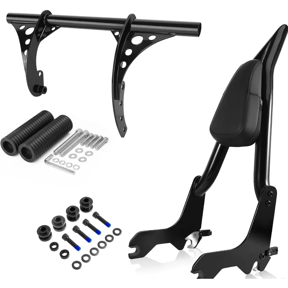 

2018-2024 Softail Backrest Sissy Bar w/Engine Guard Crash Bar compatible with Harley Davidson Street Bob Heritage Classic FXBB F