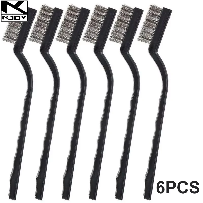kkjoy Multifunctional Cleaning Derusting Brushes 6Pcs Stainless Steel 17x1cm suit for workshop use
