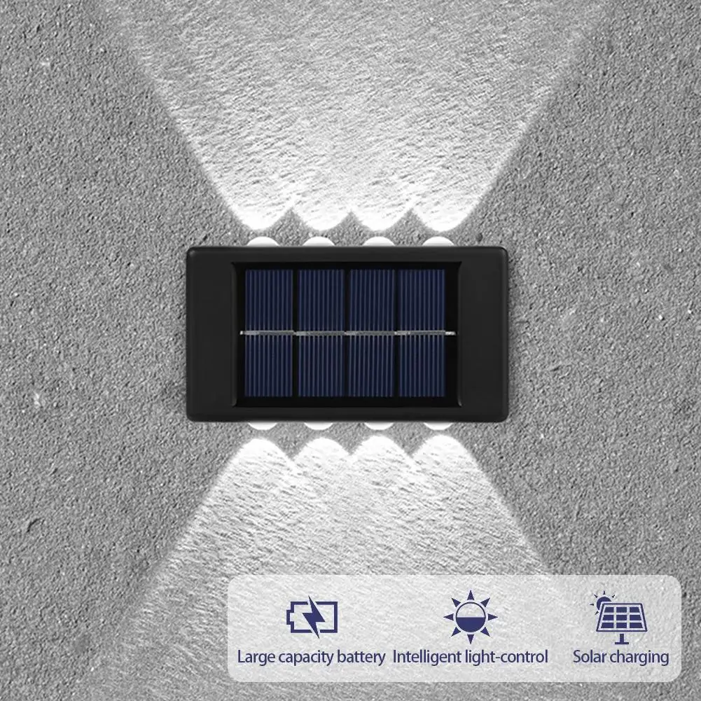 Lámpara Solar Led de pared para exteriores, luz Solar de 2 piezas, impermeable, brillante, para decoración de jardín, Calle y balcón