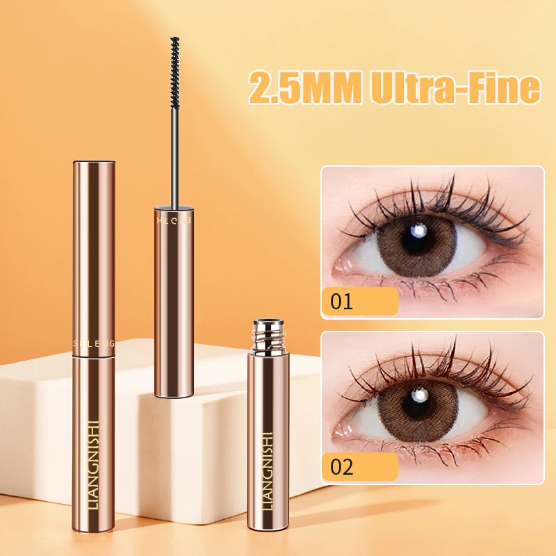 Seiden faser matte Mascara Make-up wasserdicht schnell trocknen ultra feine Bürste verlängert Wimpern braun schwarz Curling Mascara Kosmetik