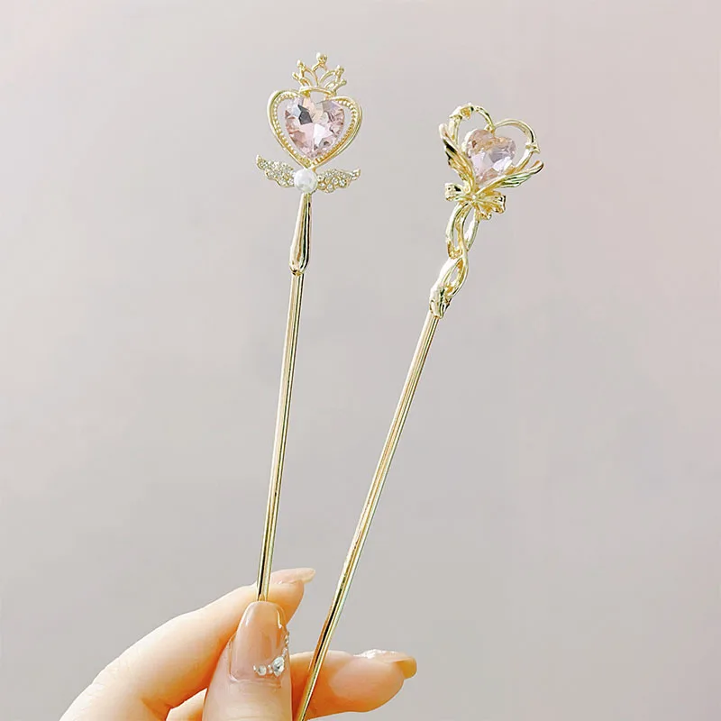 الحب كريستال ماجيك العصا دبوس الشعر عالية الجودة دبوس الشعر الصيني الجديد الحد الأدنى تصميم إكسسوارات الشعر أغطية الرأس دبوس الشعر للنساء