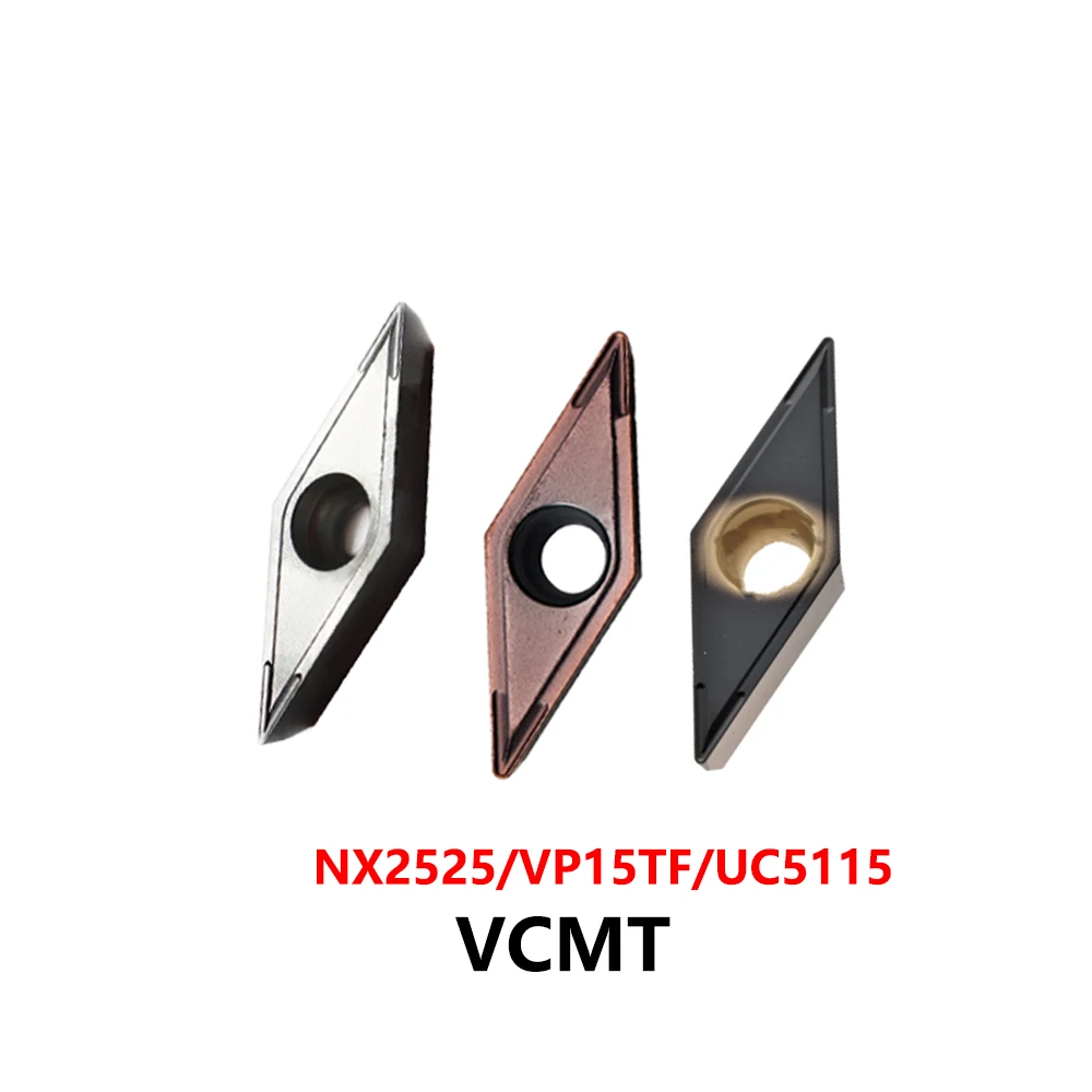 Original Carbide Inserts VCMT 110304 160404 160408 CNC Lathe Cutting Tools VCMT110304 VCMT160404 VCMT160408 VP15TF UC5115 NX2525