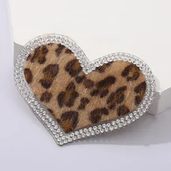 Patches Rhinestone Applique Thermal For Clothing Jacket Backpack Leopard Iron On Sewing Decorative Badges BX009