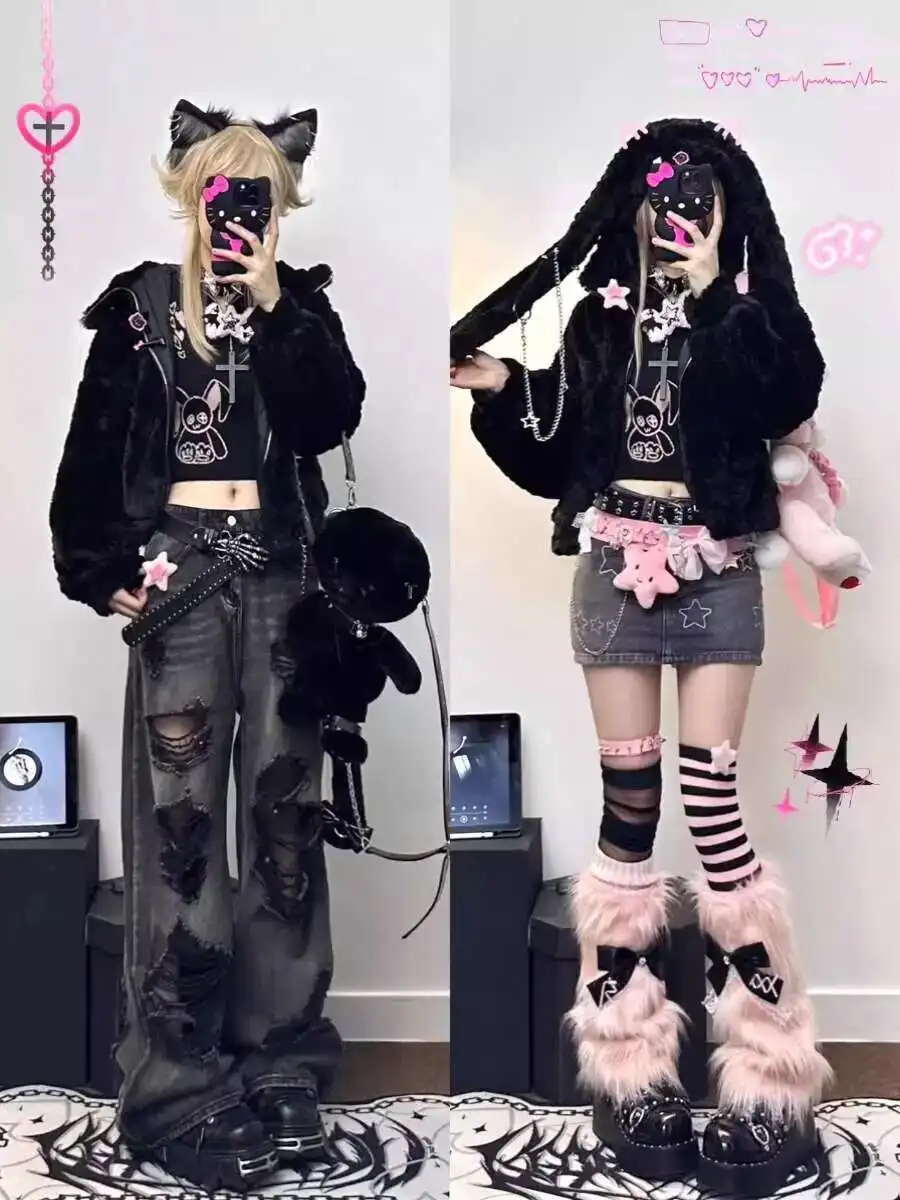 

Черно-серые рваные джинсы в американском стиле High Street для мужчин весной и летом, прочные и красивые, взрывные уличные, соскаблированные