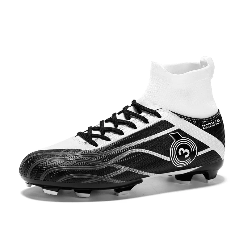 Scarpe da calcio per uomo High-Top Kids tacchetti da calcio antiscivolo Long Spike stivali per adulti scarpe da ginnastica sportive da calcio per erba taglia 31-48 nuovo