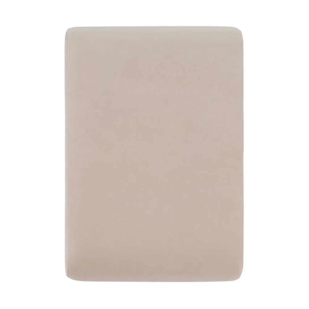 Velvet Waterfall Ottoman Multifunctional Footrest Coffee Table Lightweight Rectangular Curved Edge Indoor Seating Home Decor