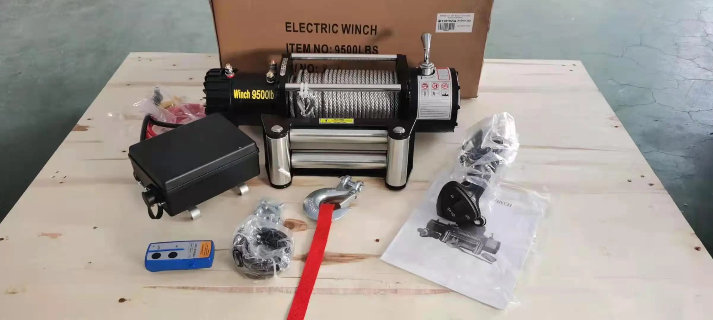 2000-20000lbs 12V 24V 4WD Off-Road 4x4 Electric Winch with Synthetic Steel Wire Rope for Vehicles - view 4