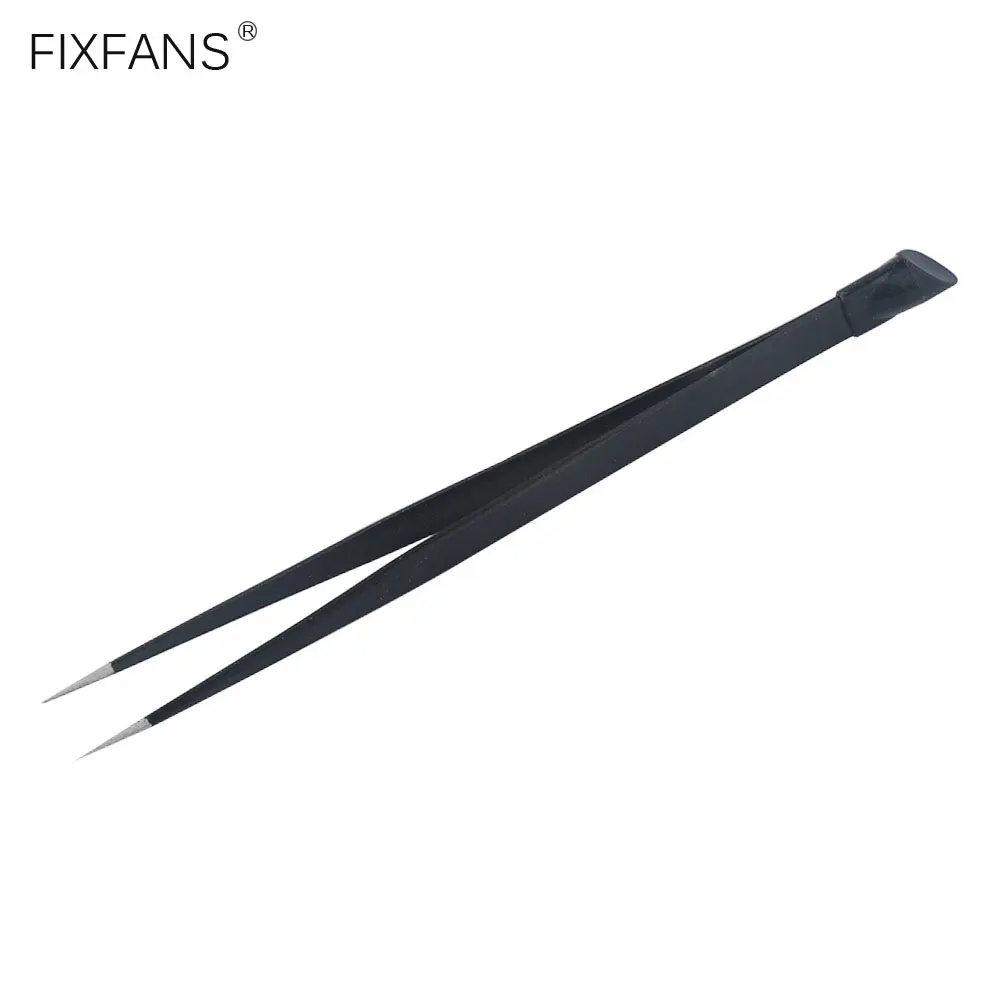 Móng Tay Nghệ Thuật Bằng Nhíp Silicone Ép Đầu Cho 3D Miếng Dán Ren Nhận Kẹp Dụng Cụ Cây Nối Mi Thẳng Nhíp