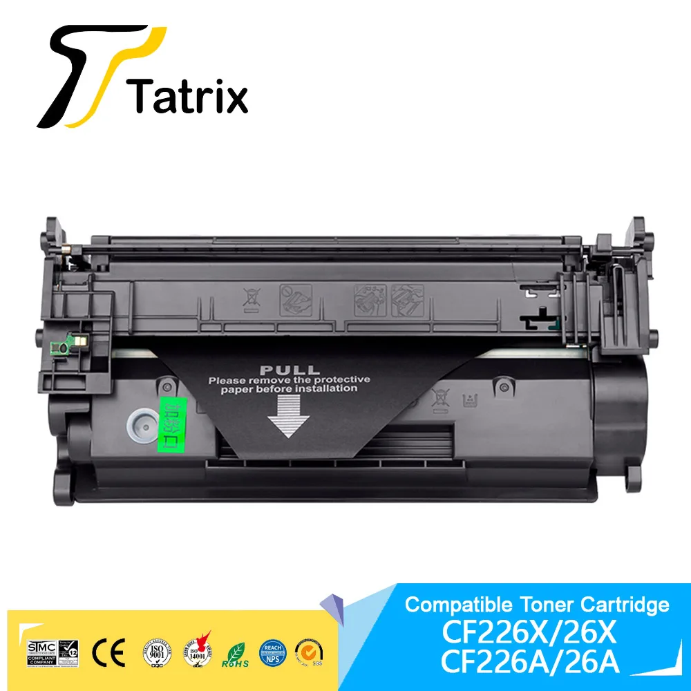 

Tatrix 26X CF226X HP26X 26A Совместимый лазерный черный тонер-картридж для принтера HP LaserJet Pro MFP M426fdw с премиальным качеством