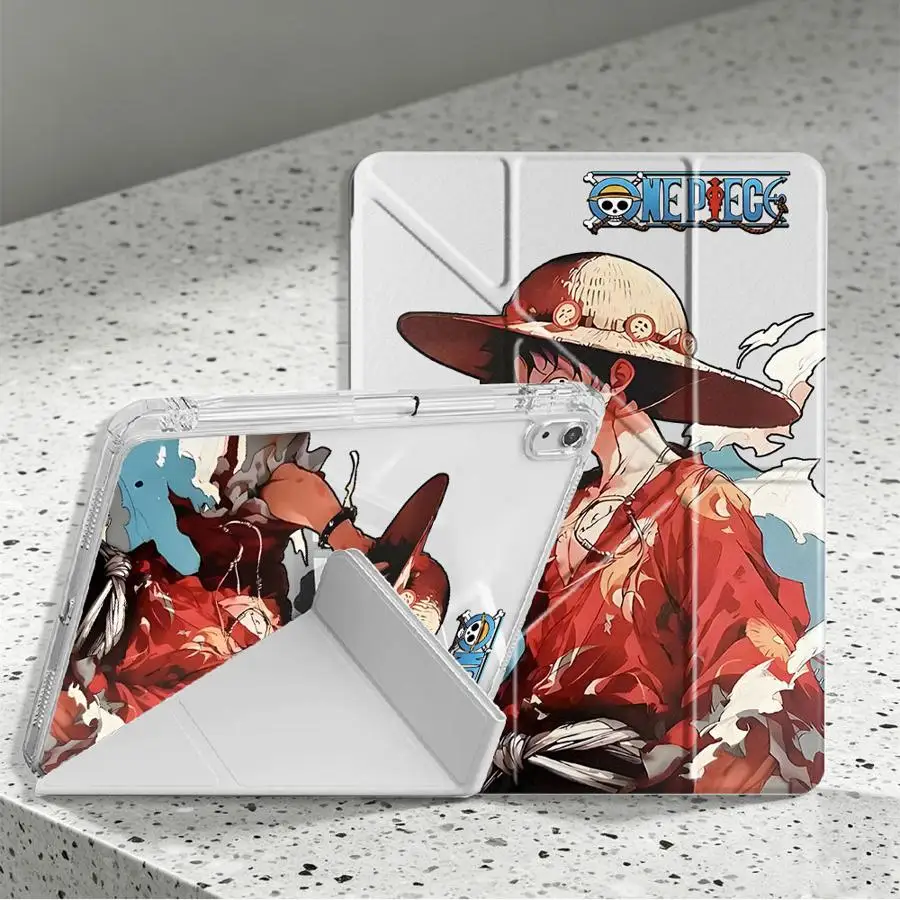 One Piece Luffy Tablet Case For Samsung Galaxy Tab A8 A9 Plus A11 S10 Lite S7 FE S9 Plus S8 With Pen Slot Cover