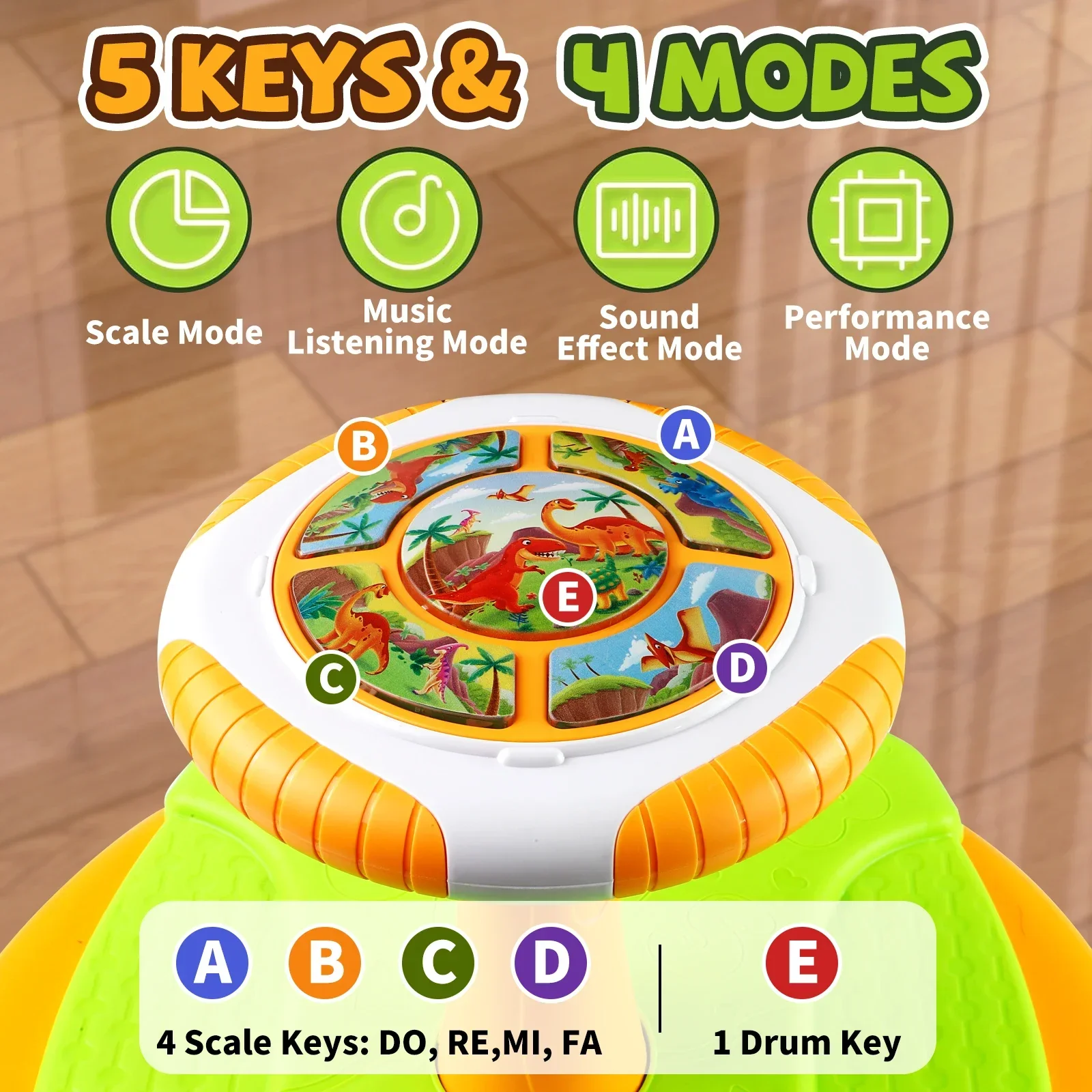 座って回転するおもちゃ、360 °   LEDライトと音楽付き回転シート、感覚玩具、男の子/女の子の誕生日、クリスマス、ドライバーなし