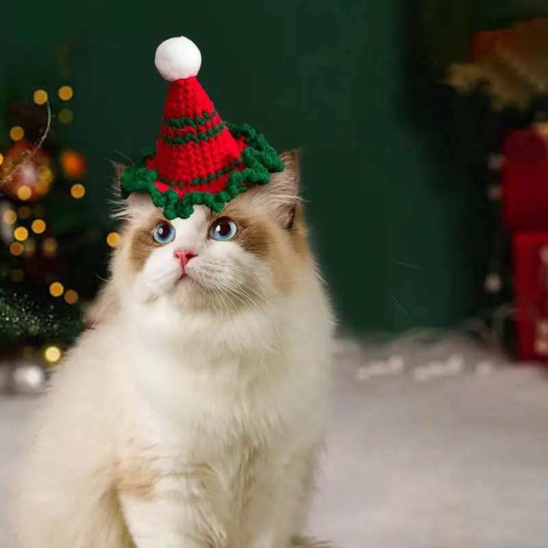 Christmas Hats For Cats Cute Christmas Hat Soft And Cozy Puppy Costume For Christmas Trees Holiday Celebrations