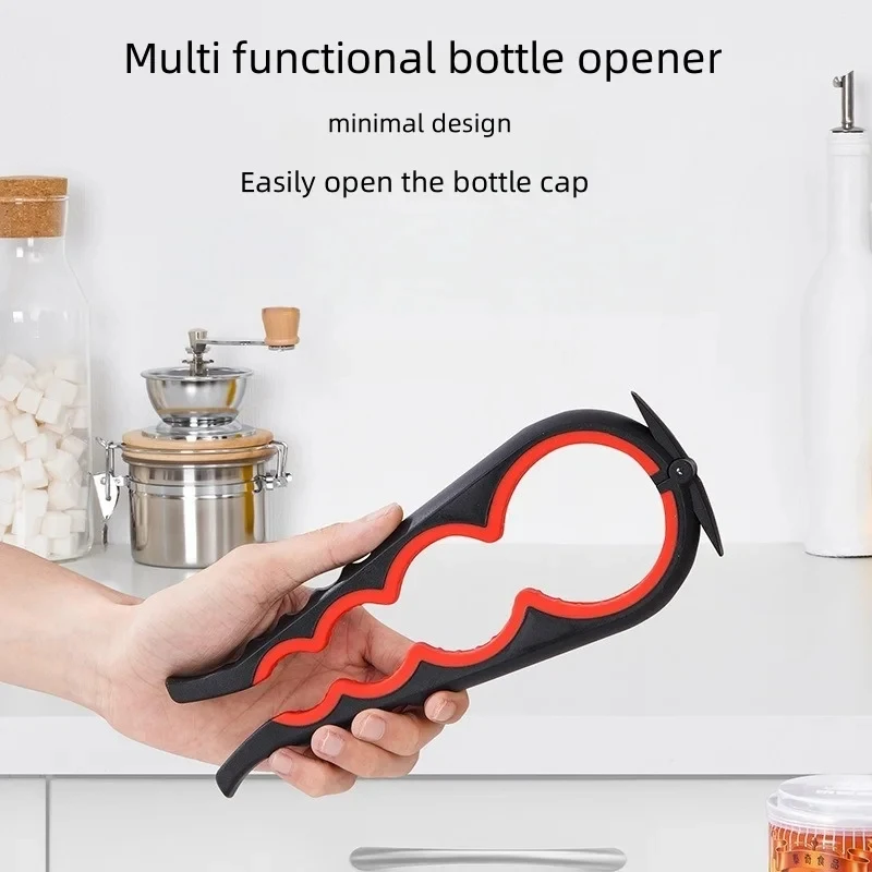 4-hole Simple Households Multi-Functional Bottle Opener - Kitchen Essential Can Opener