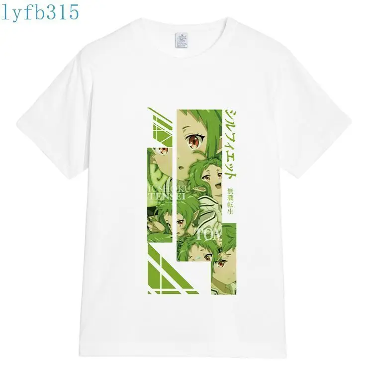 Anime Mushoku Tensei T-Shirts Men Women White Short Sleeve Basic Tops #M5