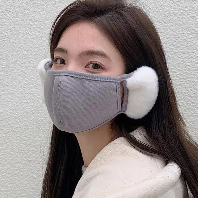 قناع وجه سحابي شتوي للنساء، غطاء وجه مبطن بالصوف الحراري المقاوم للرياح مع تدفئة الأذن، أقنعة حماية للشتاء في الطقس البارد