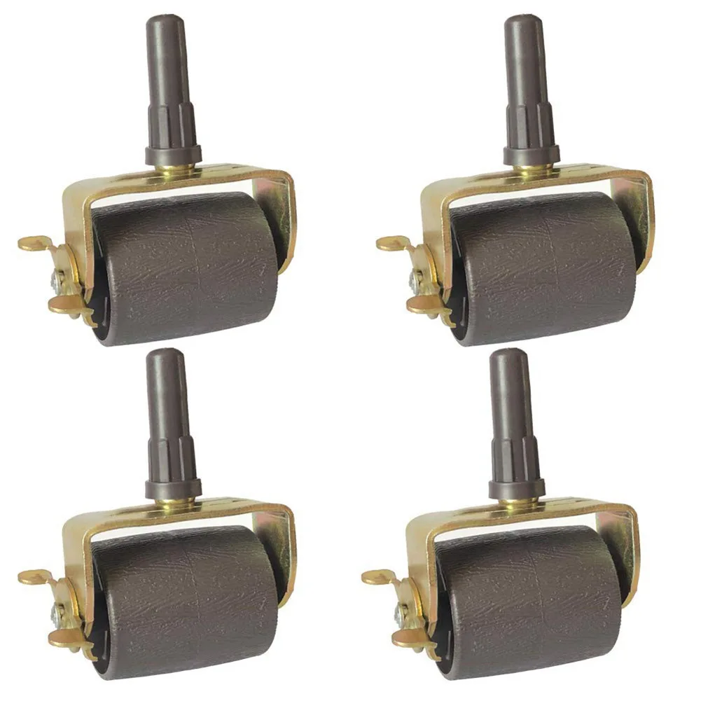 

Heavy-Duty Bed Frame Casters With Safety Locks For Quiet Movement And Secure Positioning Complete 4 Piece Kit With Inserts