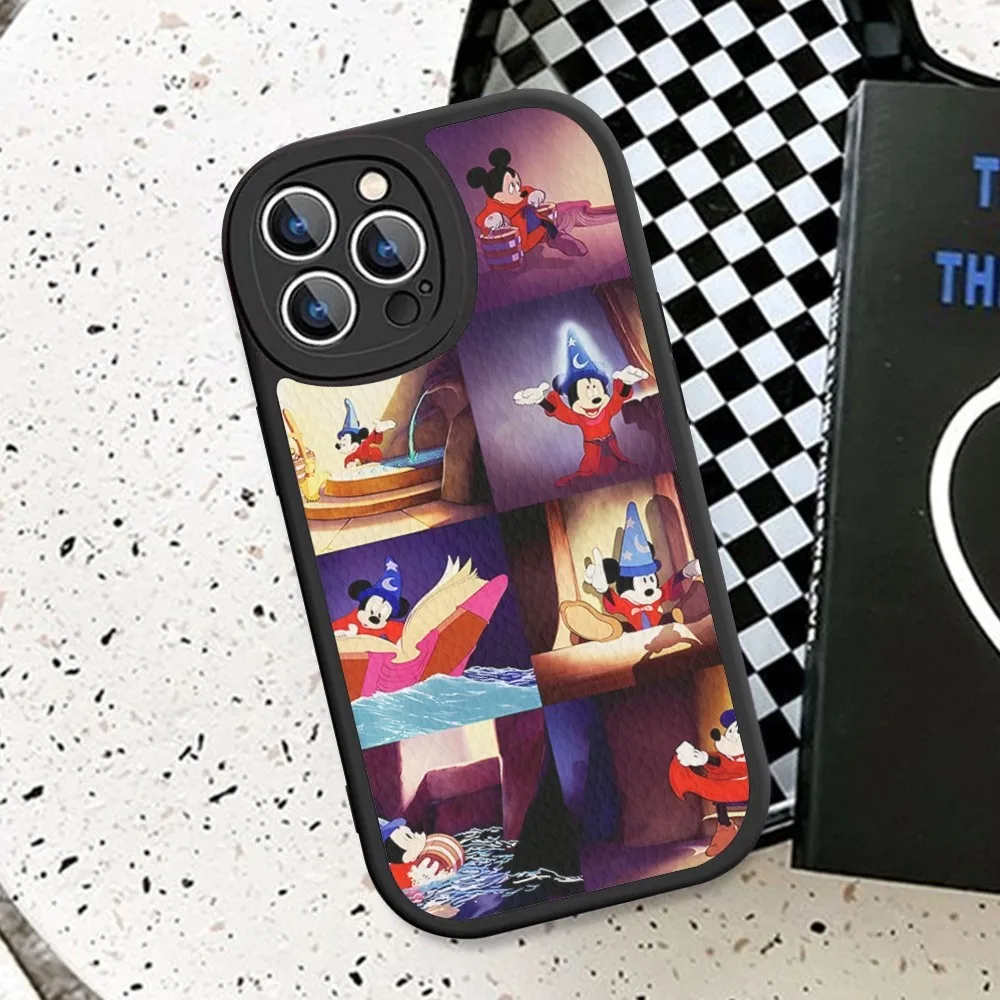 Disney Fantasia Mickey Phone Case Hard Leather For iPhone 14 13 12 Mini 11 14 Pro Max Xs X Xr 7 8 Plus Fundas