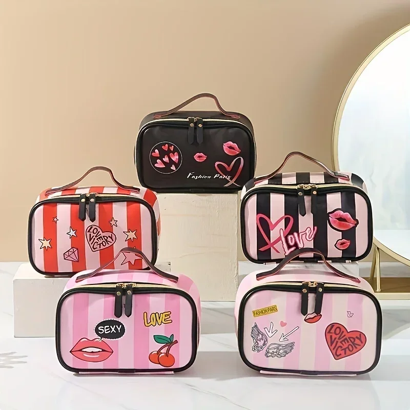 Portable Women Cosmetic Bag Multifunction Travel Toiletry Storage Organize Handbag Waterproof Female Makeup Case