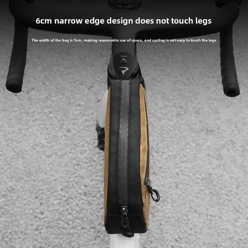 حقيبة دراجة الطريق ESLNF مع حقيبة أنبوبية، حقيبة شعاع أمامية MTB، شريط طويل مقاوم للماء معدات ركوب الخيل سريعة الإصدار