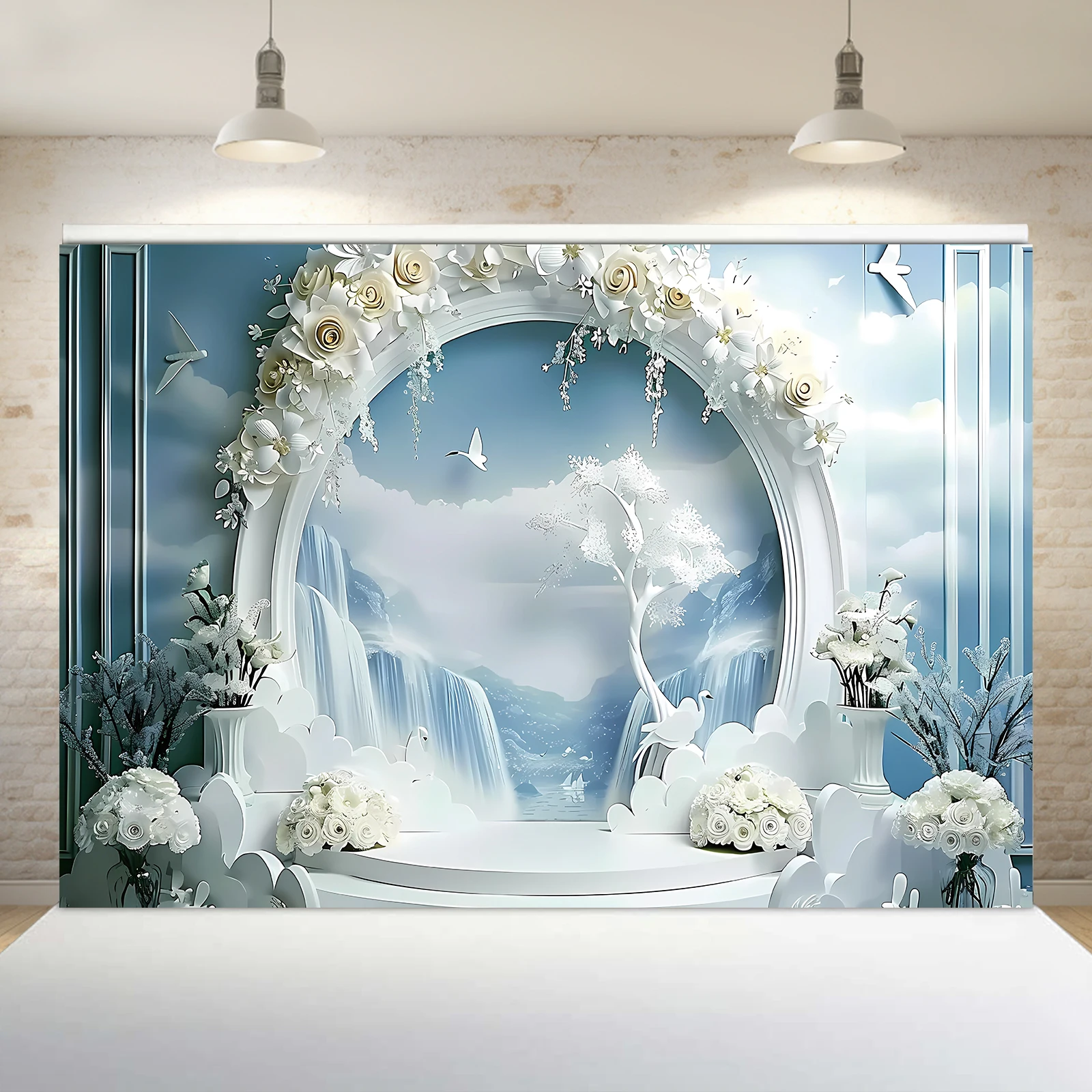 100X150cm wedding theme background cloth photography party decoration and wedding party studio props