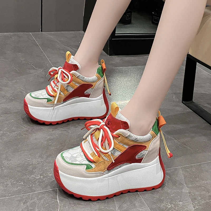 

Chunky Sneakers for Women 2025 New Fashion High Heel Chunky Platform Casual Shoes Sneakers