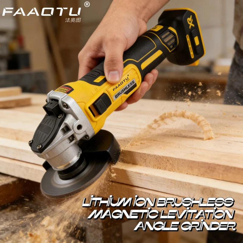 

Бесщеточная угловая шлифовальная машина FAAOTU 405, 125 мм, аккумуляторный электроинструмент для резки металла, совместим с аккумулятором DW, без аккумулятора