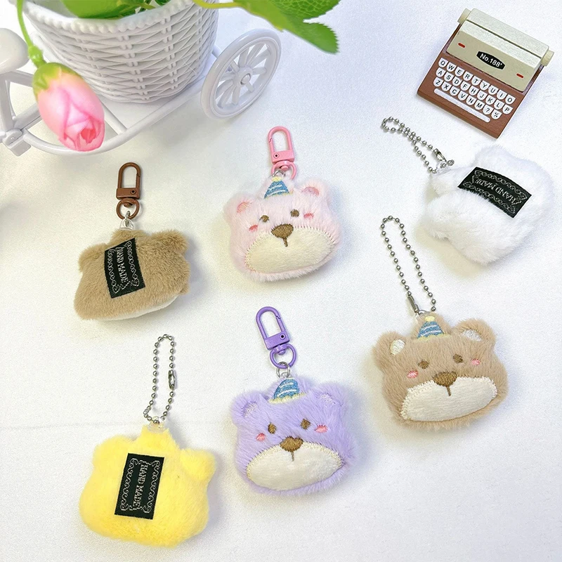 Cartoon Cute Little Chubby Bear Plush Doll Toy Pendant Keychain Backapck Hangings Decoration Gifts