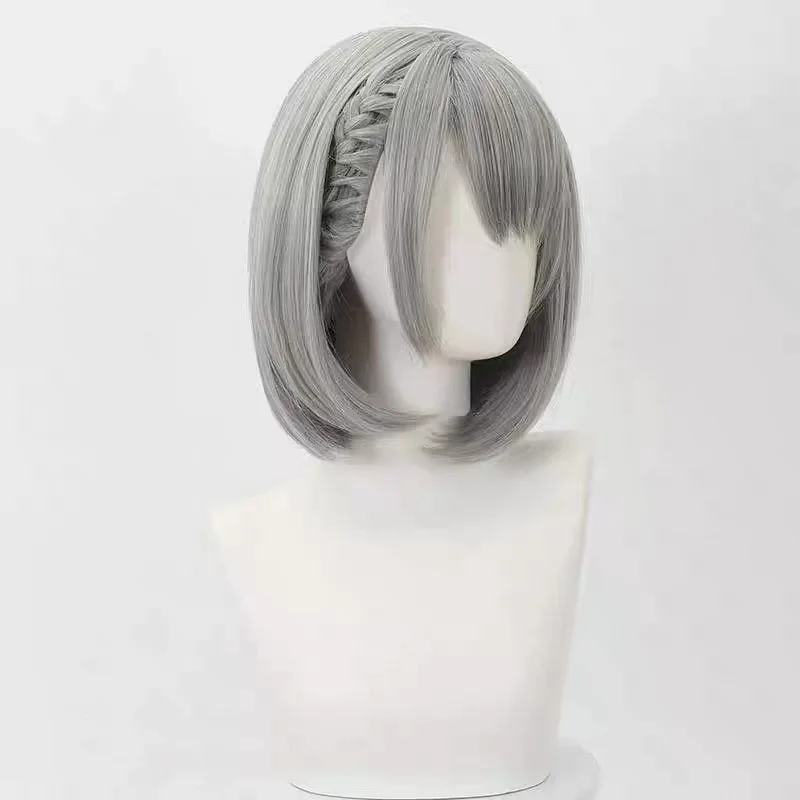 HAIRJOY Synthetic Hair Wig Delta Force Hackclaw Cospaly Wig Game Role-playing Cosplay Wig Grey Braided Hair Wig view 5