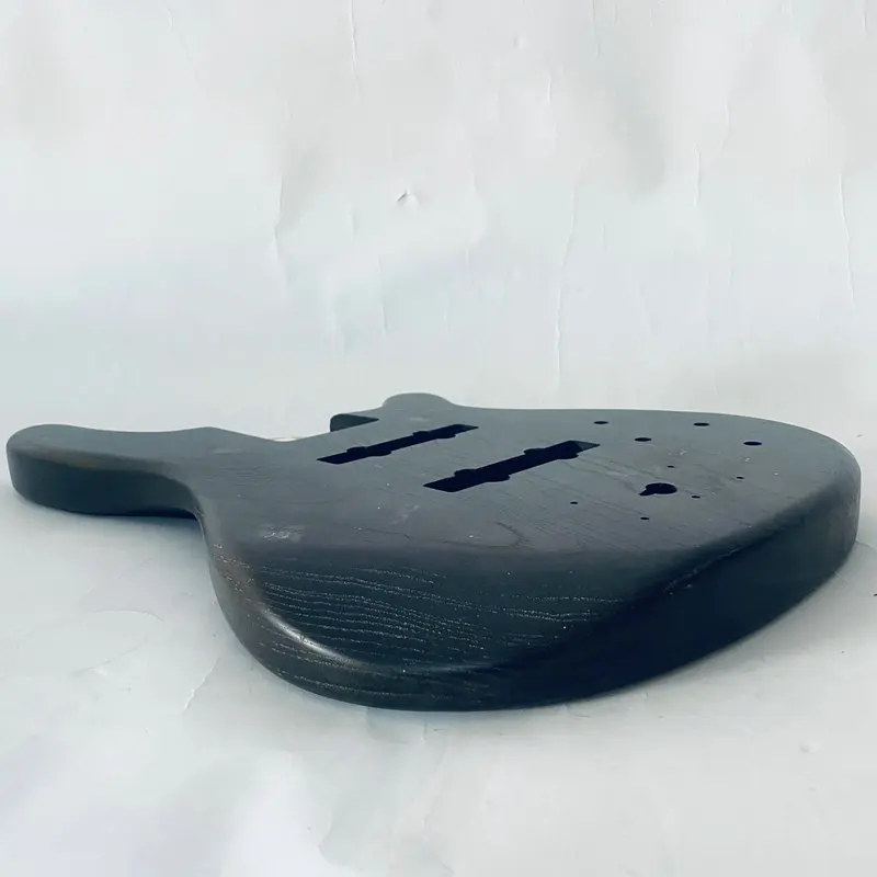 EB356 Solid ASH Wood 5 Strings Electric Bass Body Active JB Pickups DIY Replace Bass Parts Transparent Black Color