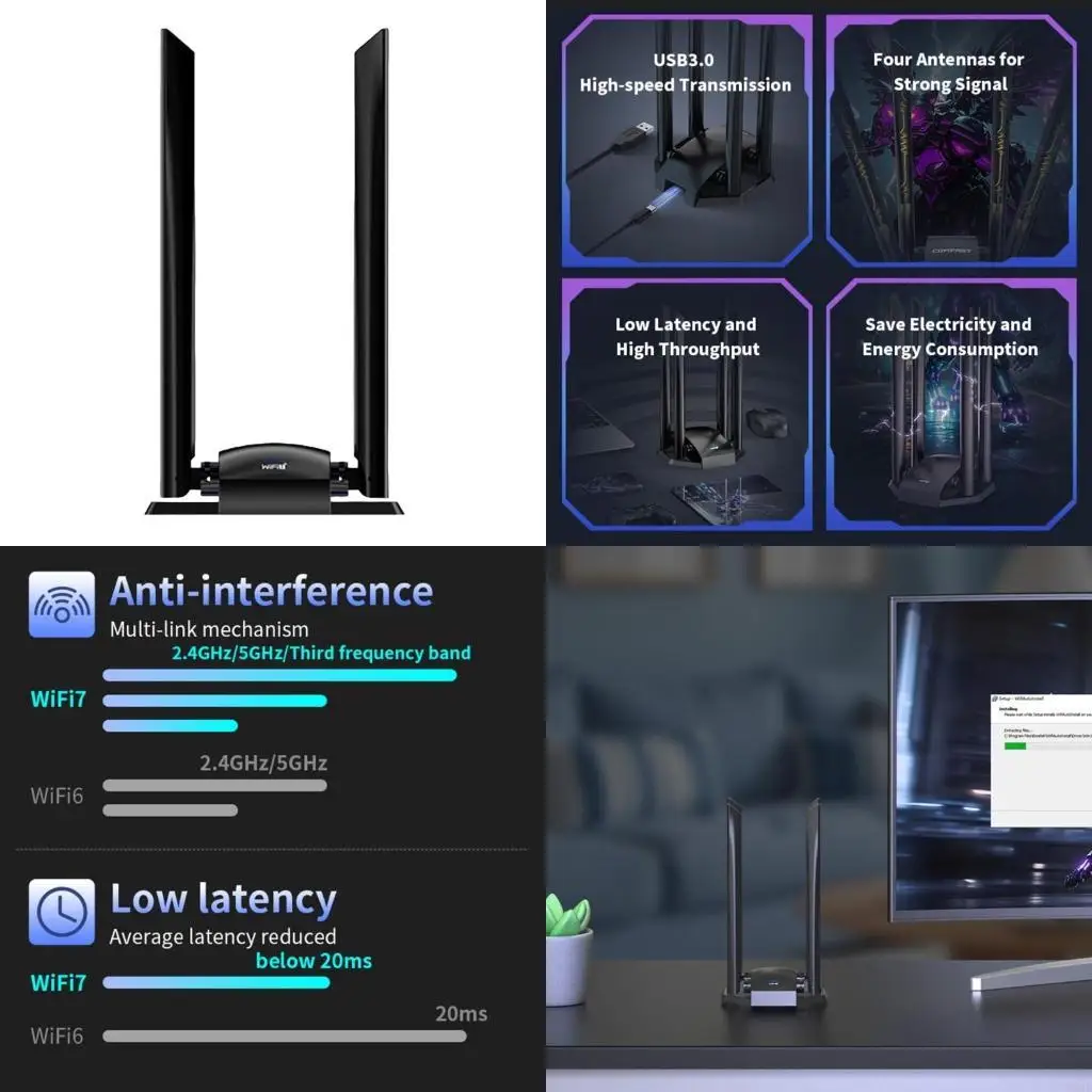 

896F WiFi 7 Networking Adapter WIFI Card 2.4GHz/5GHz/6GHz WiFi Module 6452Mbps for Laptop Effortless Device Connection