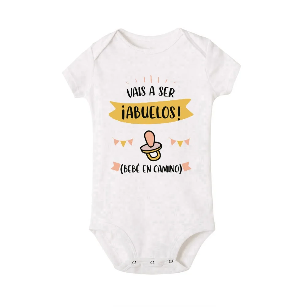 You Are Going To Be Grandparents Baby on The Way Print Infant Romper Baby Announcement Clothes Newborn Short Sleeve Bodysuit