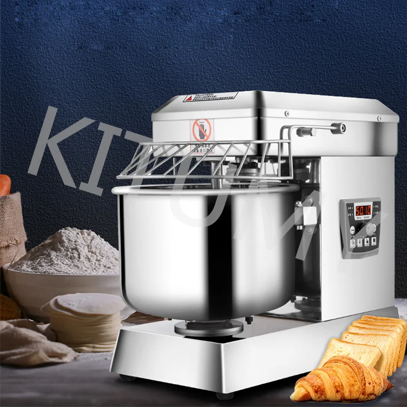 10/15kg Professional Commercial Flour Kneading Mixer With Mixing Bowl Electric Dough Spiral Mixer Machine