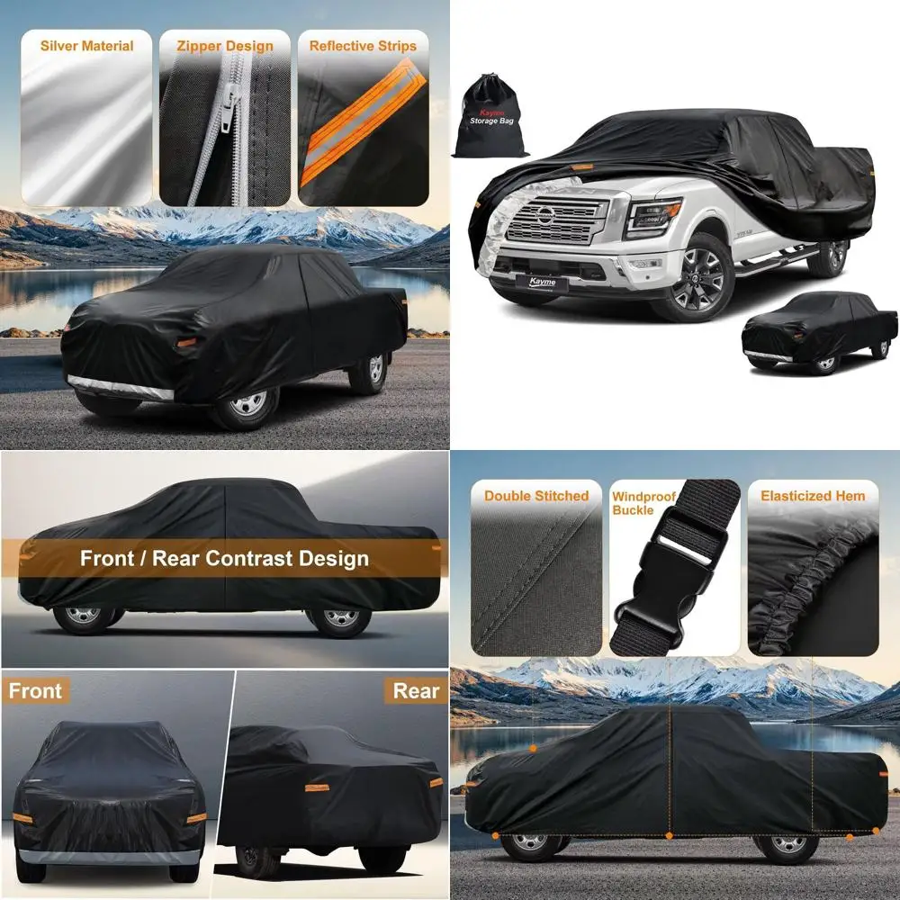 

Custom Fit Truck Cover for 2015-2025 Nissan Titan Crew Cab Short Bed - Heavy Duty Waterproof Outdoor Protection