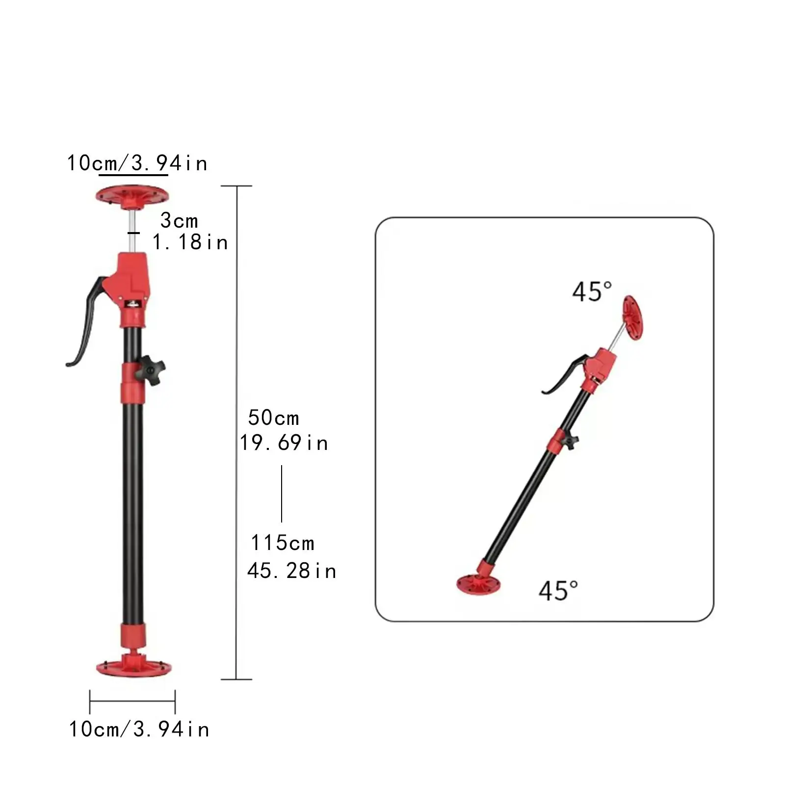 Telescopic Support Rod Lift Tool เครื่องมือมือถือ ตัวปรับความสูงของกระเบื้อง ติดตั้งง่ายสําหรับตู้ Cargo Support รองรับมือที่สาม