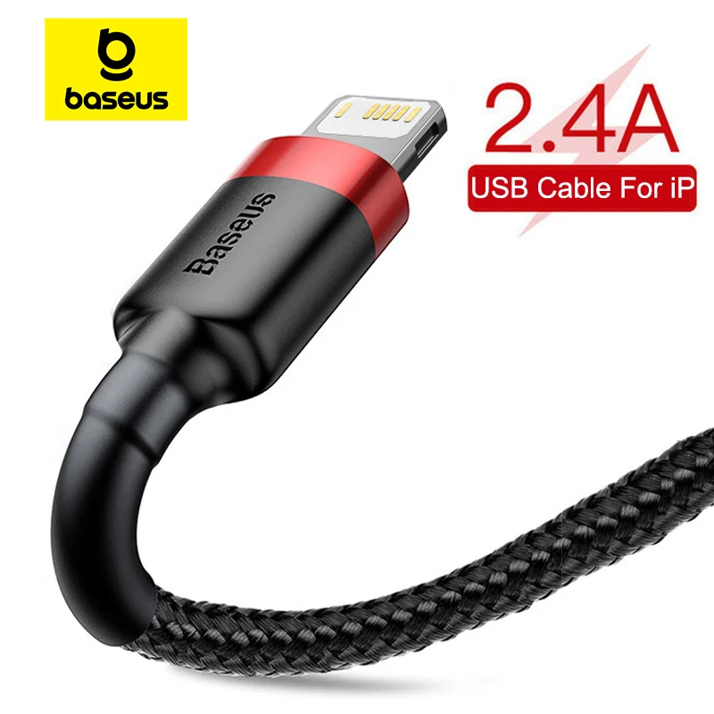 Kabel USB Baseus do iPhone'a14 13 12 11 Pro Max Xs X 8 Plus Kabel 2.4A Kabel do szybkiego ładowania iPhone'a Kabel USB do linii danych