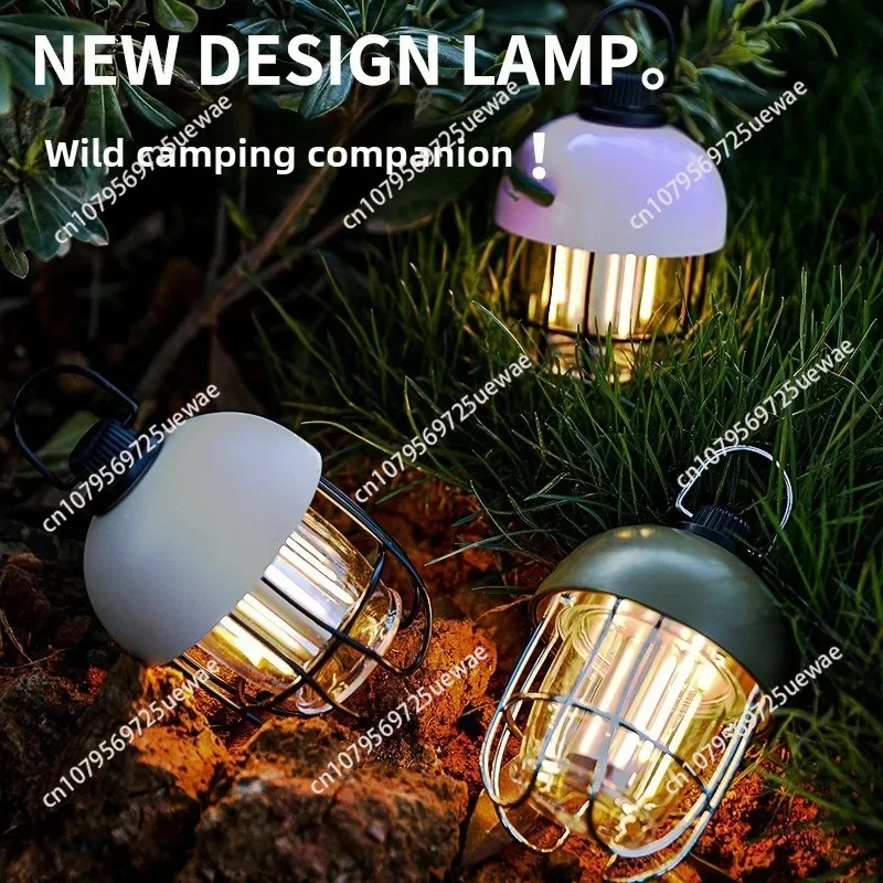 Camping Light Power Bank 100 Lumen 3 Light Sources Portable LED USB-C Rechargeable Camping Tent Lantern