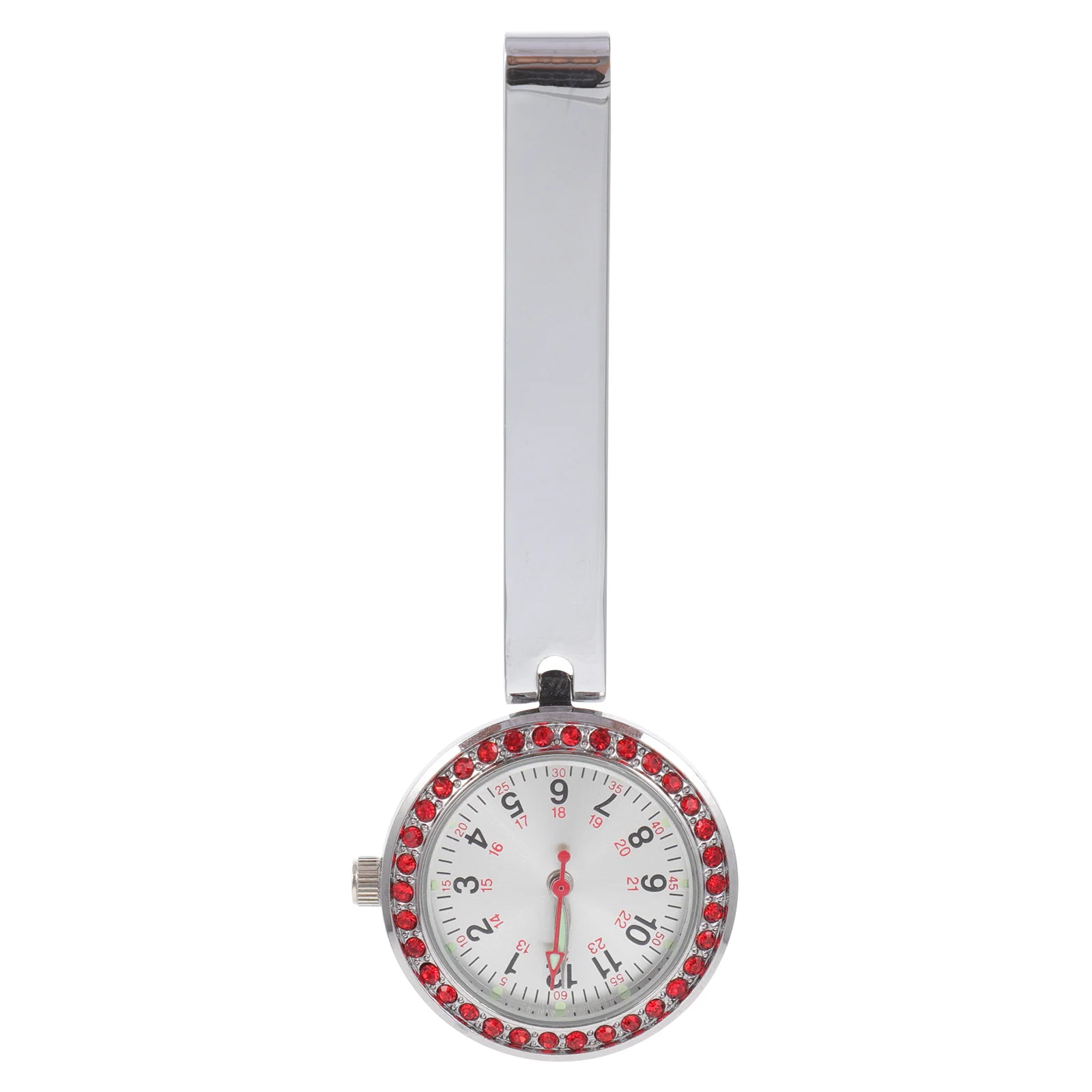 看護師や医師向けの発光懐中時計、耐久性のある亜鉛合金製、ポータブルで軽量、胸ペンダント、クリップオン式の掛け時計