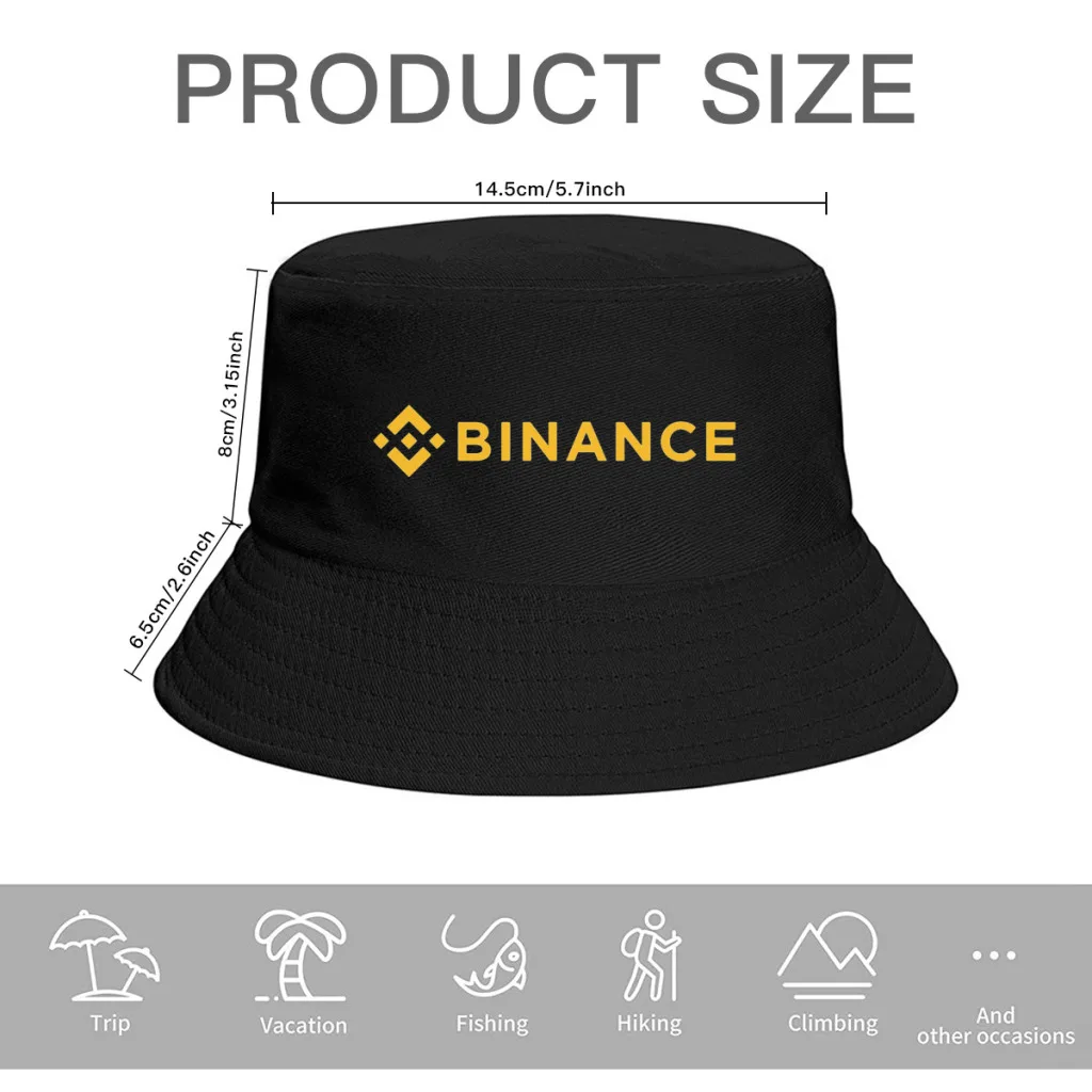 BNB Binance Crypto Currency Miners Men Women Bucket Hat Outdoor Foldable Thick Panama Cap Visor Sun Hats Fisherman Caps