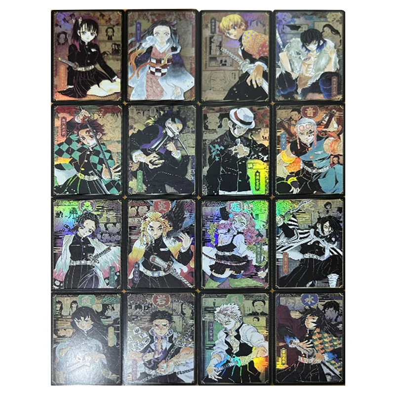 

16pcs/set Demon Slayer Kamado Nezuko Kamado Tanjirou DIY self-made Postcard Flash Card Anime Game Collection Card Gift 59*86mm
