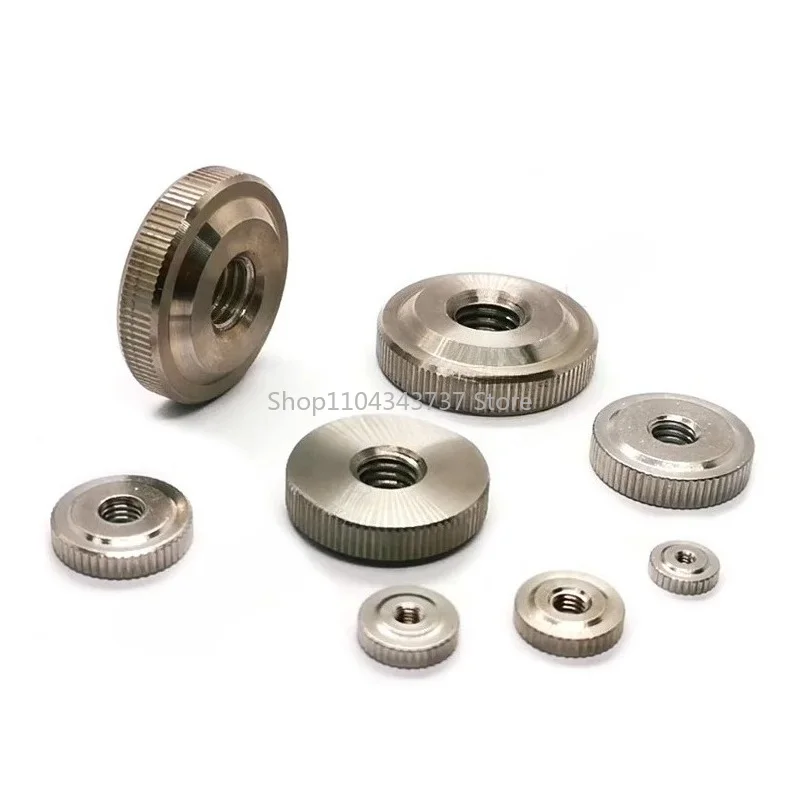 1-10pcs Adjust Leveling Knurled Thumb Nut M2 M2.5 M3 M4 M5 M6 M8 M10 M12 Stainless Steel Round Thin Nut Thumbnut Locking