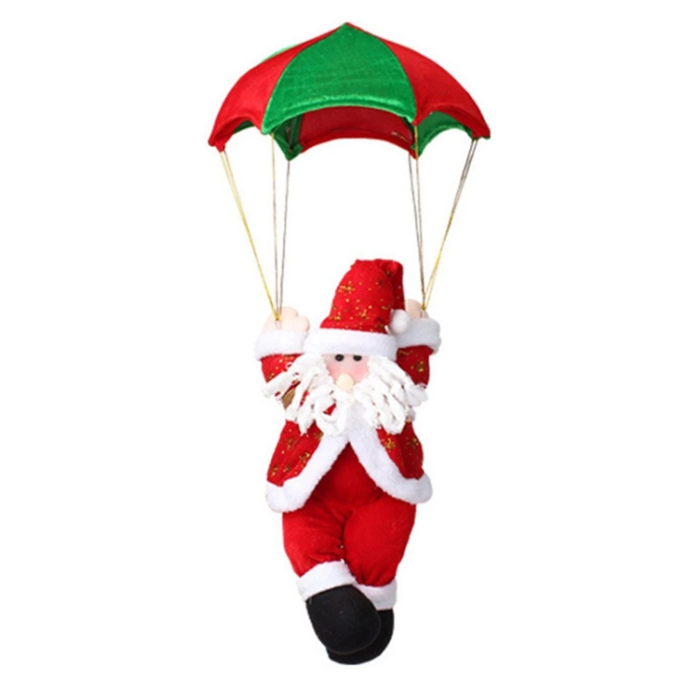 Paracaídas de Papá Noel, decoraciones navideñas, paracaídas al aire libre, muñeca de Papá Noel, colgante, adornos de decoración de Año Nuevo