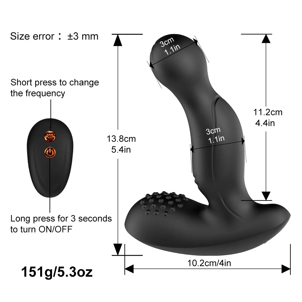 Prostate Massager Masturbators Anal Vibrator Butt Plug for Men Vibrator Anal Plug G-Spot Stimulate Gay Sex Toys For Adults 18+