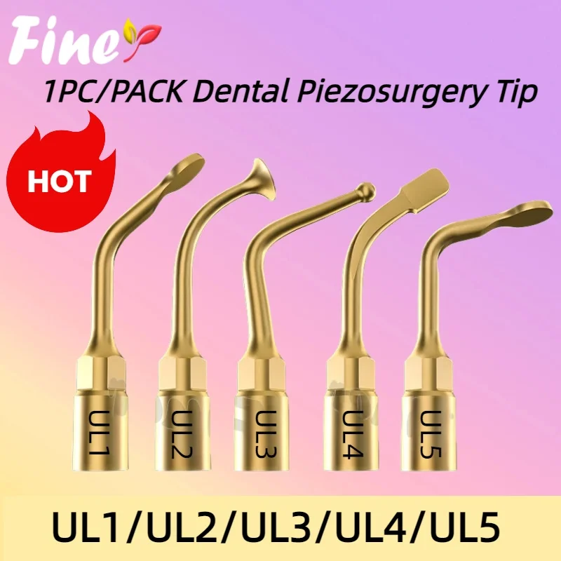 

Finer 1PC Dental Piezosurgery Tips for Sinus Lifting UL1 UL2 UL3 UL4 UL5 Maxillary Sinus Lifting for Mectron Woodpecker EMS