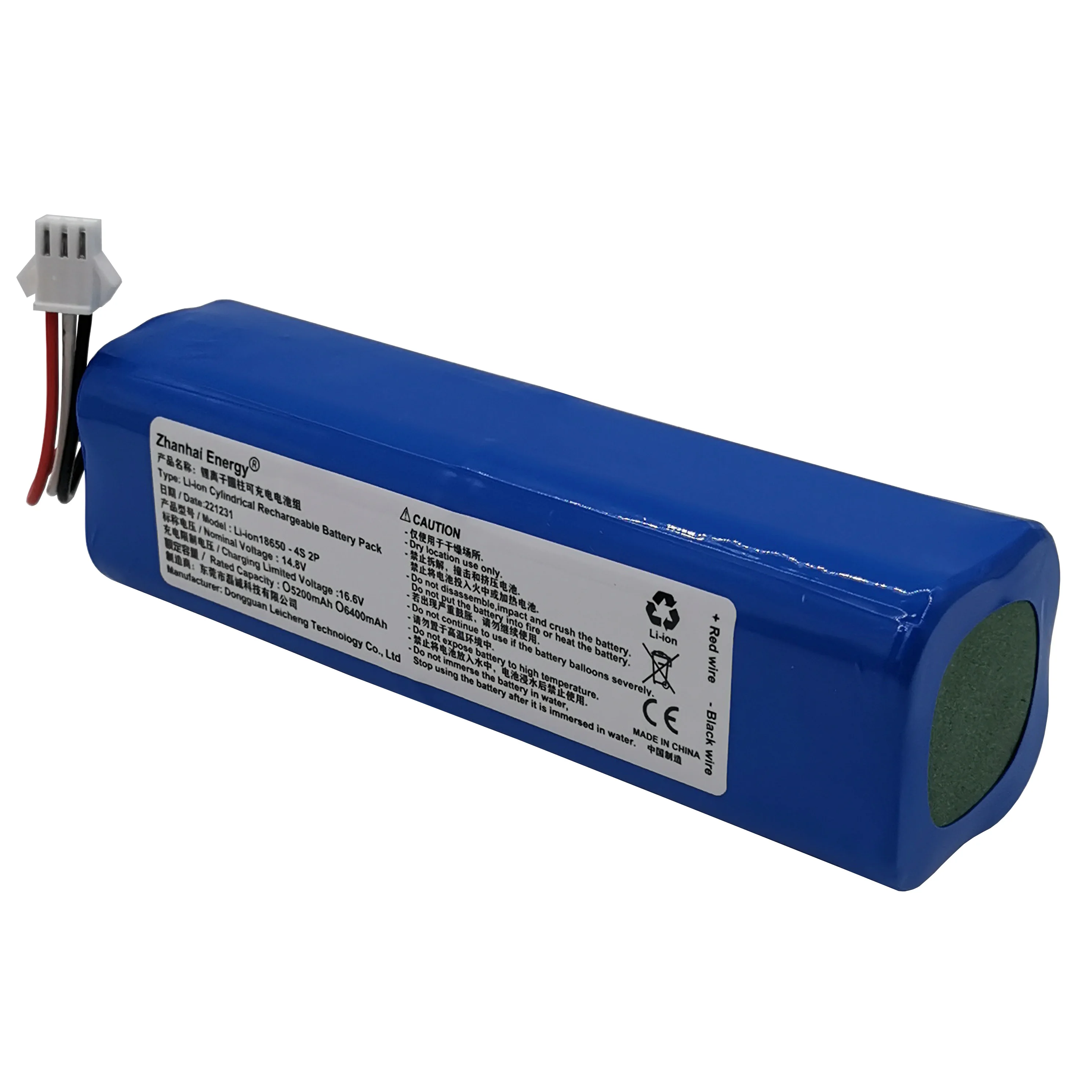 

14.4V 14.8V 5200mAh 6400mAh Li-Ion Rechargeable Battery Pack For Kyvol S31 Robot Vacuum VIOMI VXVC07-JG Lenovo LR1 ROIDMI New