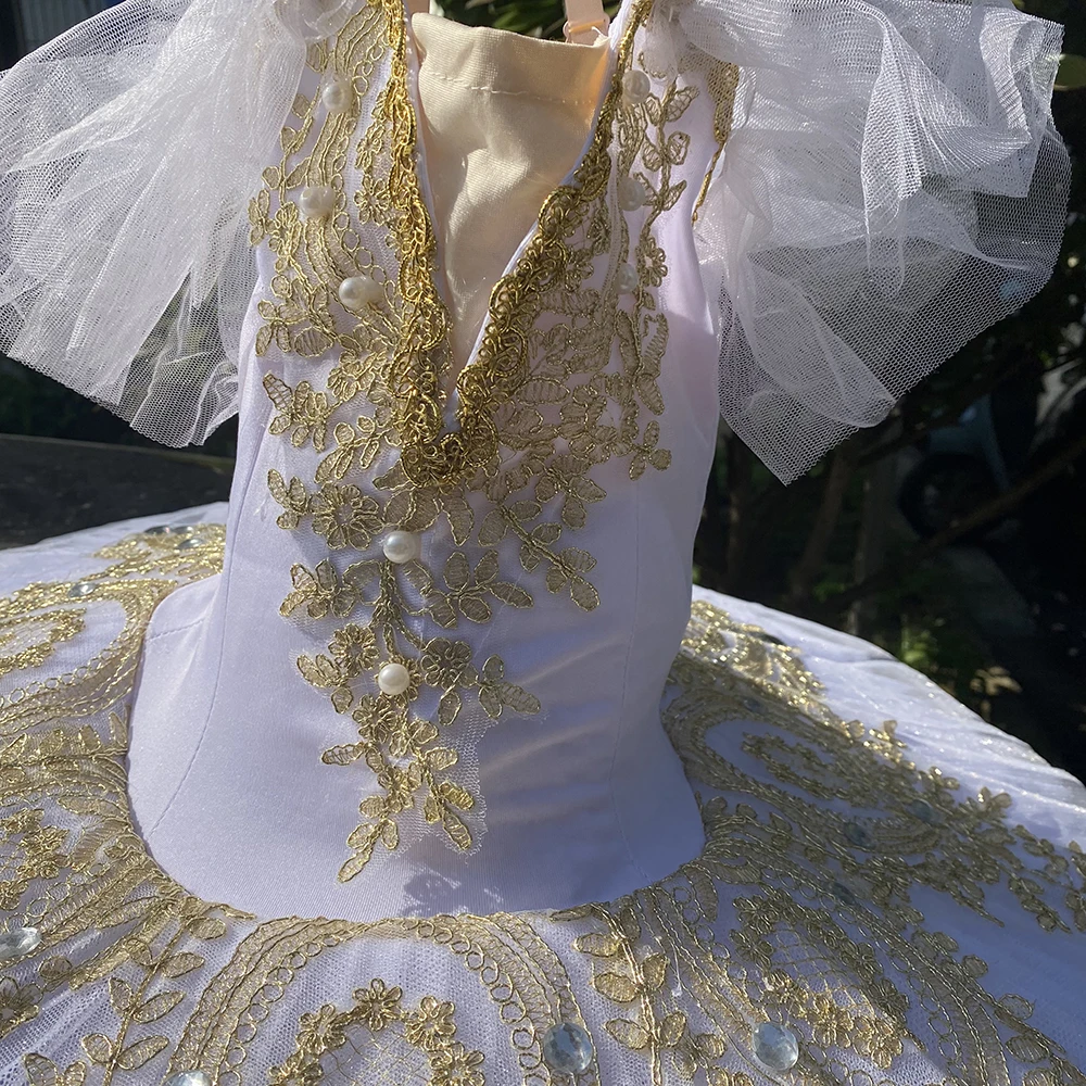 توتو البجعة البيضاء للأطفال ، توتو الباليه الاحترافي ، توتو طبق الفطيرة ، فستان حفلات الباليه ، زي رقص الأطفال