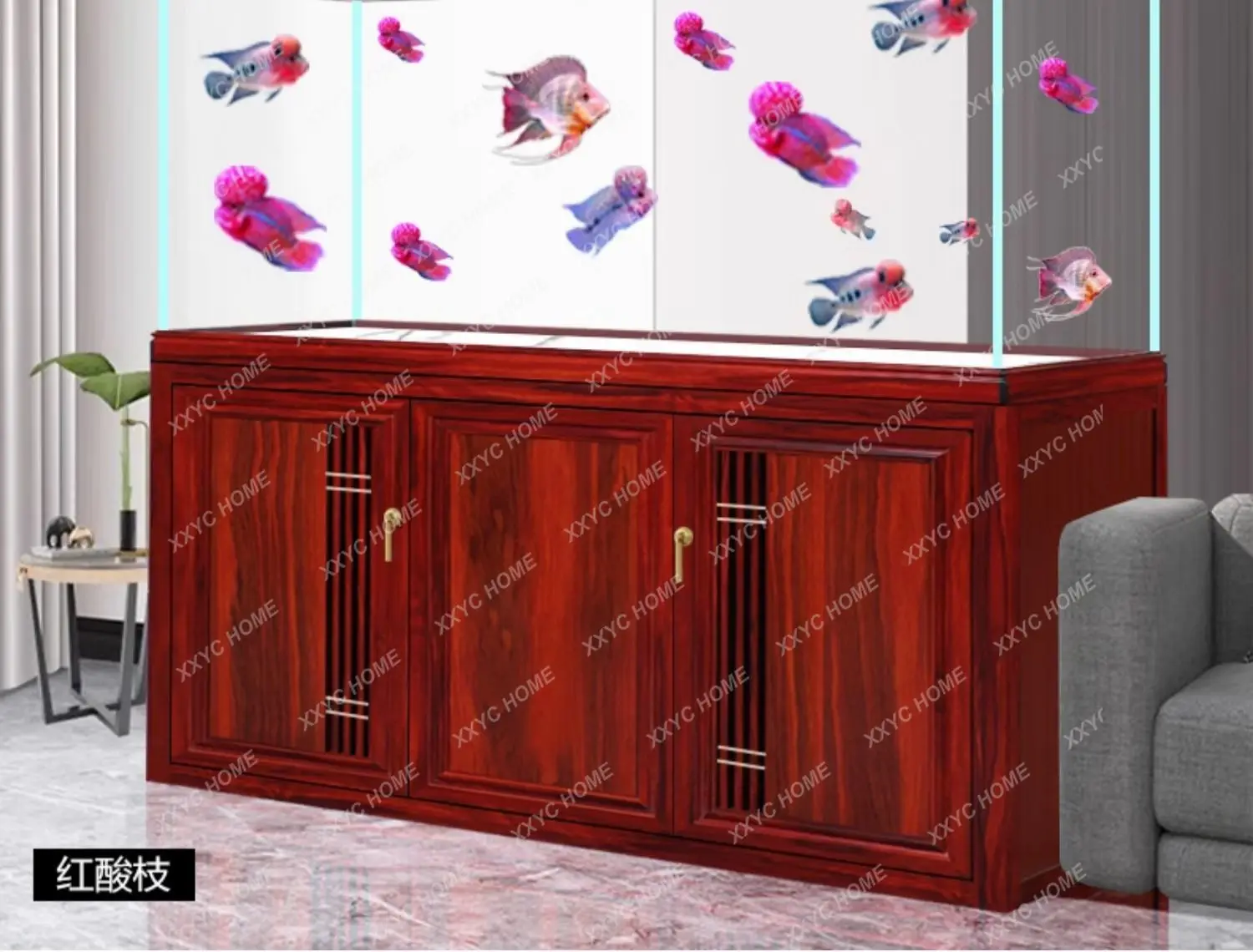 A No Pipe Fittings In The Tank, Bottom Filter, Fish Tank Zhuo Living Room, Large Household Ning No Pipe Screen Partition