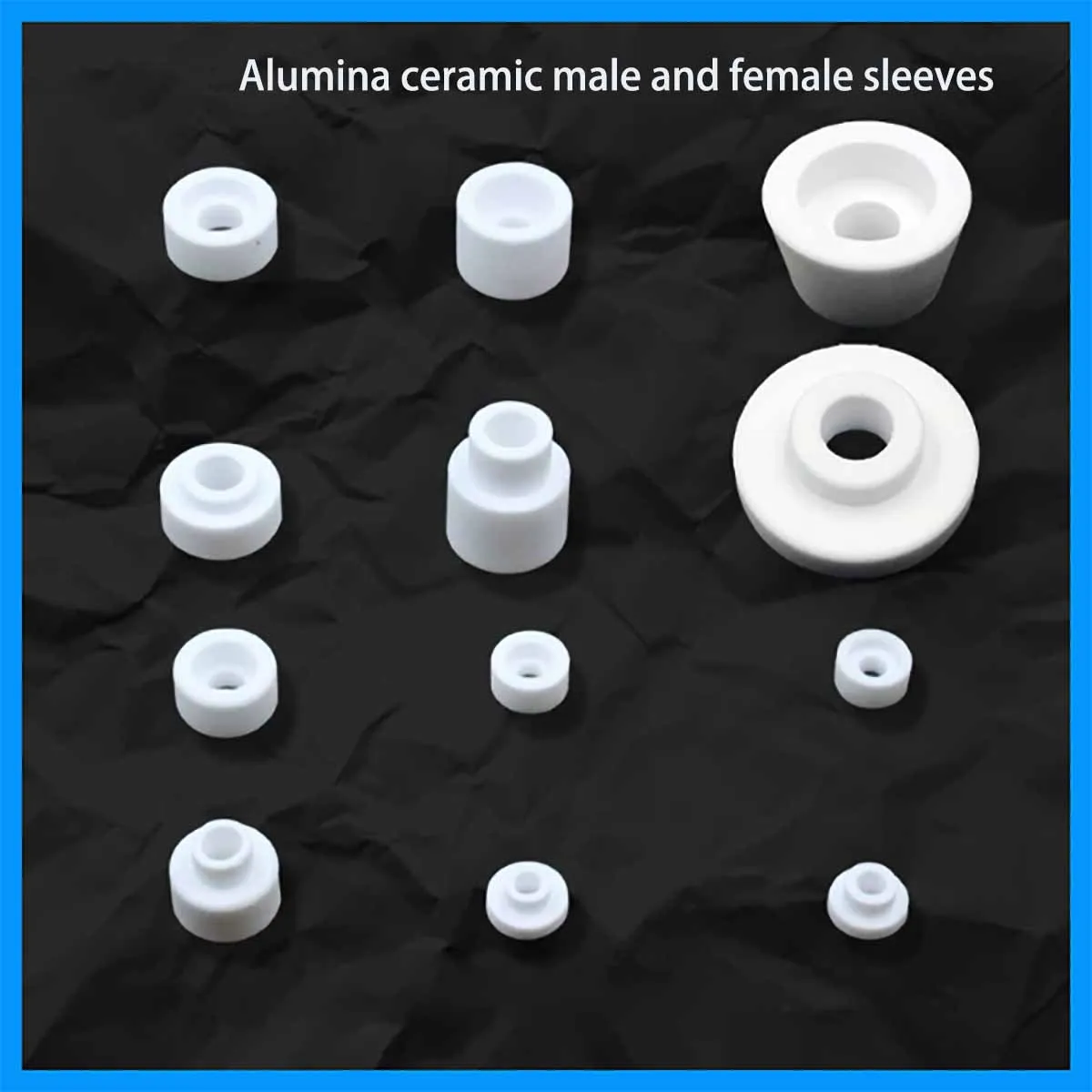 Aluminum Oxide Ceramic Male‑Female Sleeves T‑Shaped High‑Temp Insulation Gaskets Industrial Ceramic Component Accessories